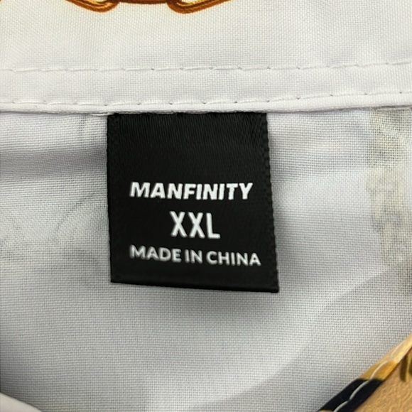 Shein Manfinity Chain Print Shirt & Short Set Men's XXL Equestrian Luxury Style - Picture 6 of 14